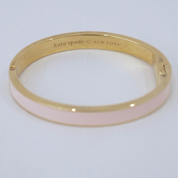 KATE SPADE~make me blush~HINGED BRACELET~PINK/GOLD - Picture 2 of 4